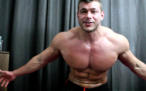 Muscle Ripped Shredded Hunk Pecs Wank Vest Tshirt Armpit Fetish Oil Domination Masturbation Bodybuilder Gay Video